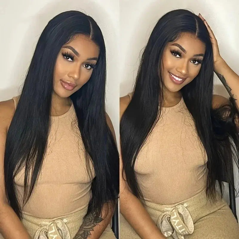 HD Transparent Lace Front Wig – 13x4 & 13x6 Straight Brazilian Human Hair, Pre-Plucked, 4x4/5x5 Options