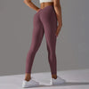 Purple push up sports leggings with V-waist