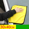 Medium microfiber towel on car windshield, 30x40 cm