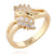 14 quilate gold compromise rings with diamonds for women