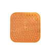 Orange square silicone mat with bone and honeycomb patterns