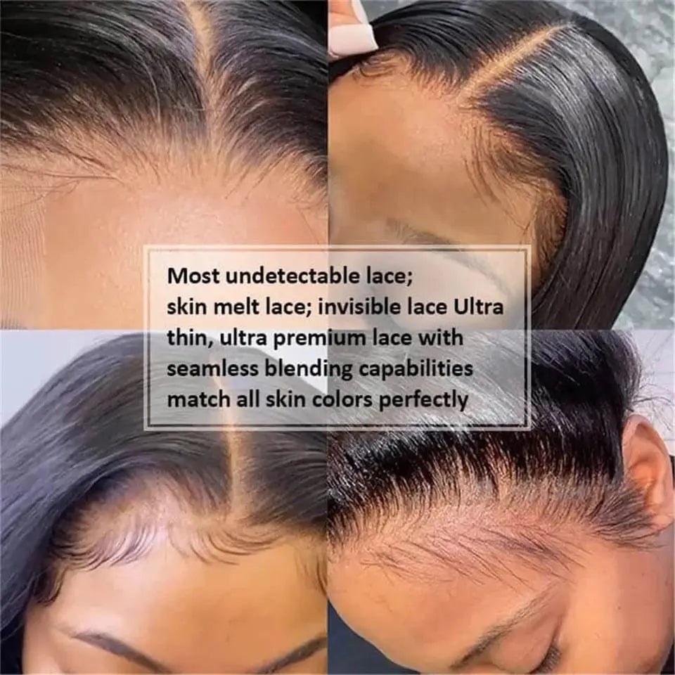 HD Transparent Lace Front Wig – 13x4 & 13x6 Straight Brazilian Human Hair, Pre-Plucked, 4x4/5x5 Options