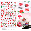 Passion rose nail stickers