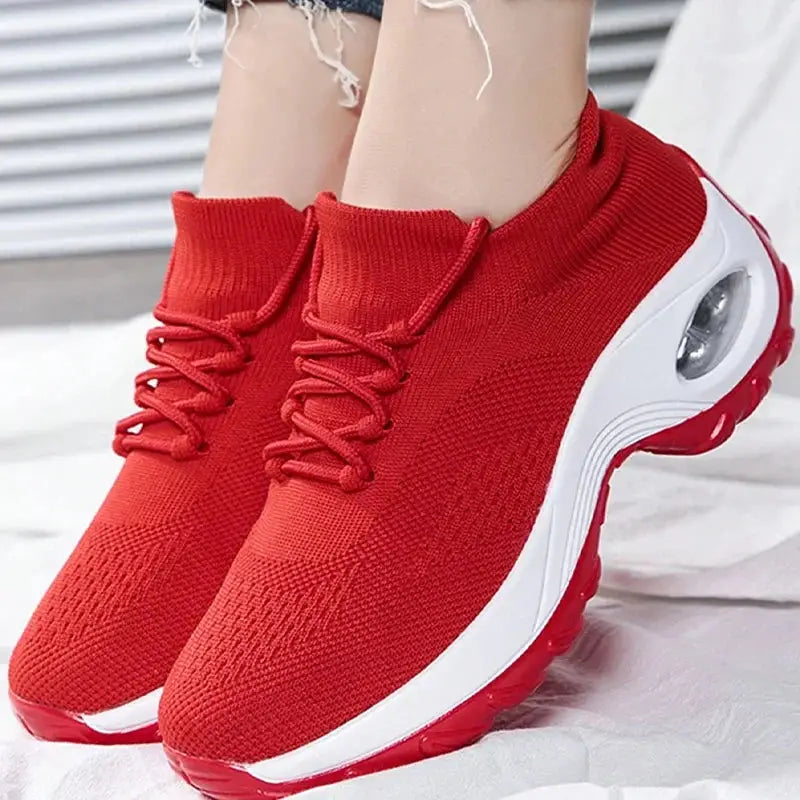 Summer Women’s Air Cushion Sneakers | Breathable Running Shoes with Height Boost for Outdoor Comfort