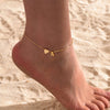 Heart Initial Ankle Bracelets for Women