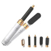 White and gold 5 in 1 hair styler with attachments