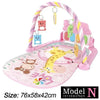 Pink baby play gym with giraffe and monkey, Model N