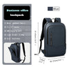 Blue business office backpack with USB charging