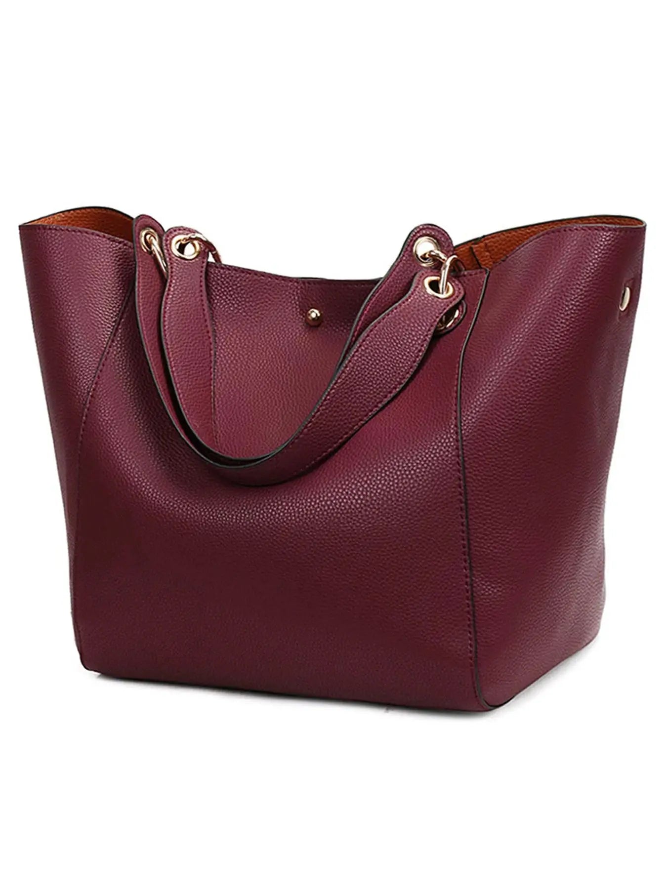 Women’s Large PU Leather Tote Bag – Waterproof Top-Handle Shoulder Handbag for Work, Shopping & Daily Use