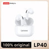 Lenovo LP40 white Bluetooth headphones in case