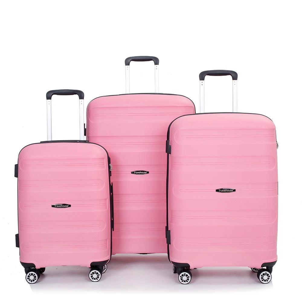 Set of 3 polypropylene suitcases