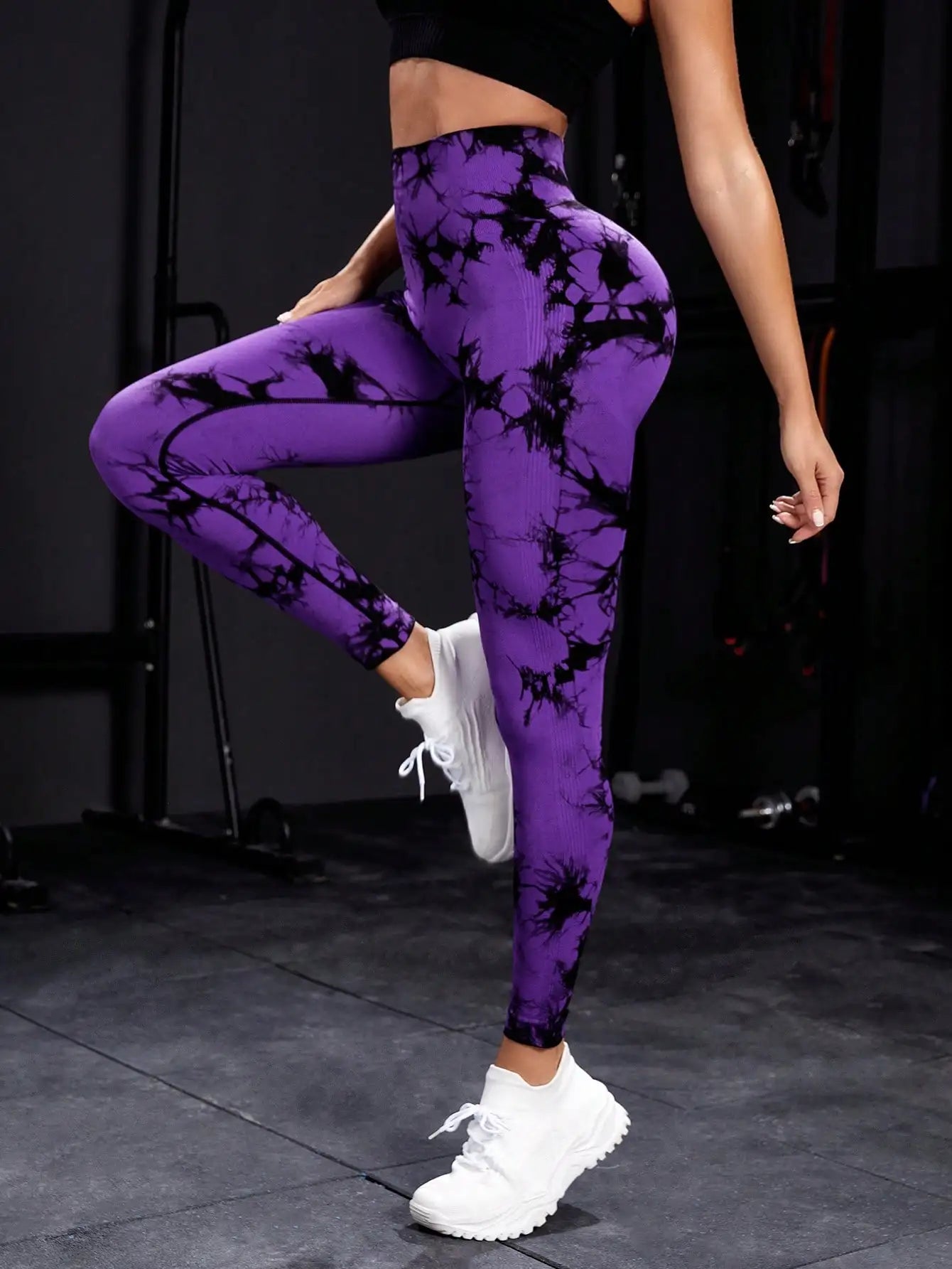 Leggings de yoga con efecto tie-dye