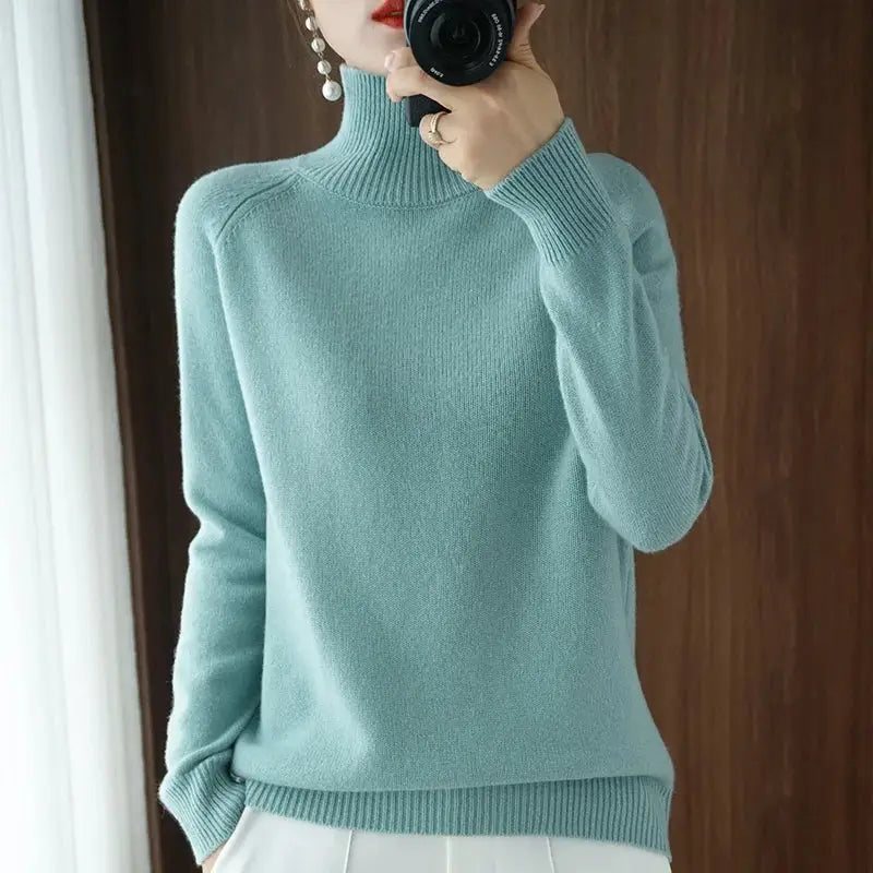 Basic merino wool sweater for autumn and winter - PMMNAPOLES