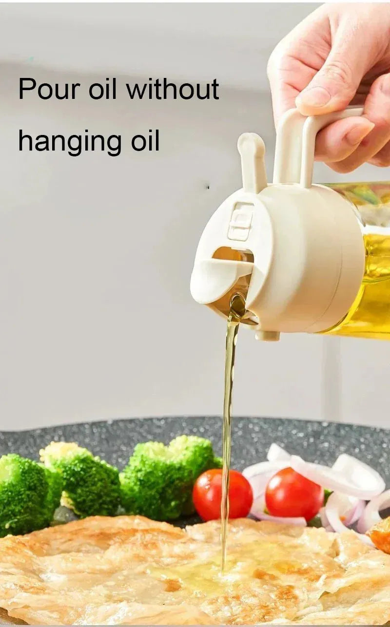 2 in 1 Oil Spray Bottle with 500ml Refillable Dispenser