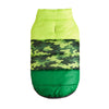 Green camouflage winter coat for pets