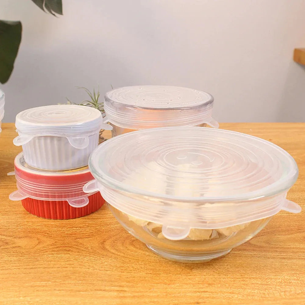 Flexible Silicone Lids with Airtight Reusable Food Seal