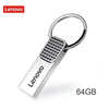 Lenovo 64GB metal USB flash drive with keyring