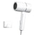 White mini foldable hair dryer with attachment