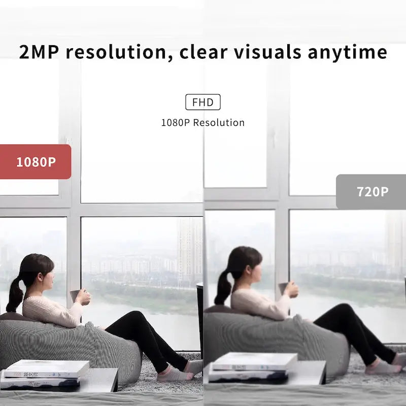 2-Pack Ease Life 1080P Indoor Security Cameras – Foldable Pet & Baby Monitor with Mobile App, Motion Detection & Night Vision