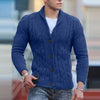 Men's solid color knitted cardigan sweater