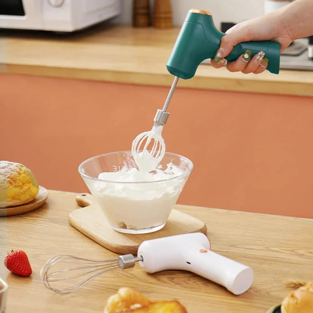 Electric Mixer Mini USB Rechargeable With Stainless Whisk