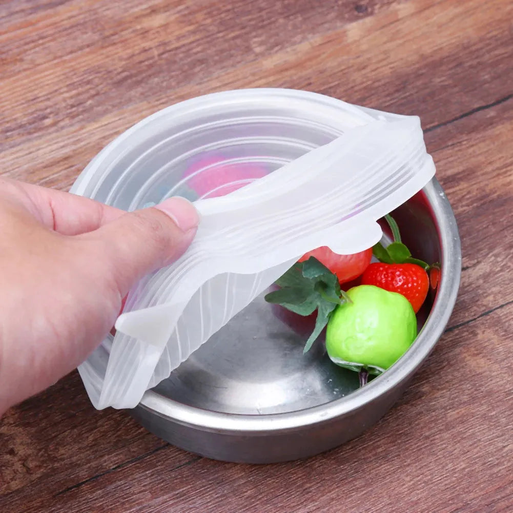 Flexible Silicone Lids with Airtight Reusable Food Seal