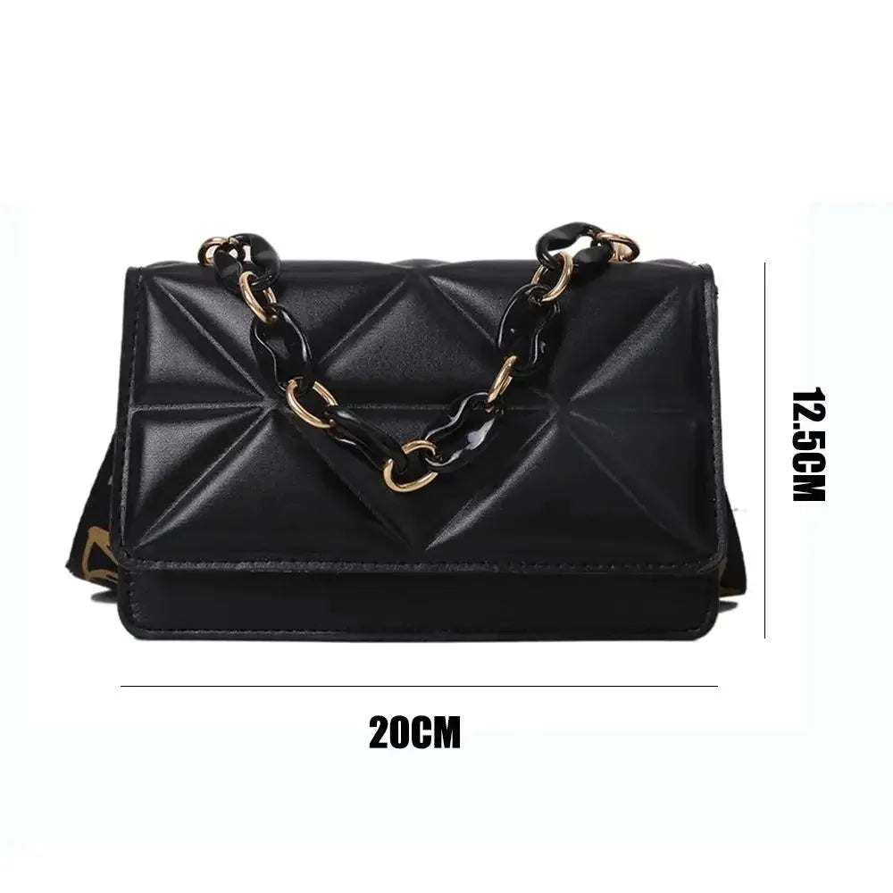 Shoulder Bag Women PU Leather Large Capacity Flap Design