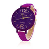 Purple Geneva watch with large numerals