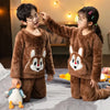 Brown bunny fleece pajamas for toddlers