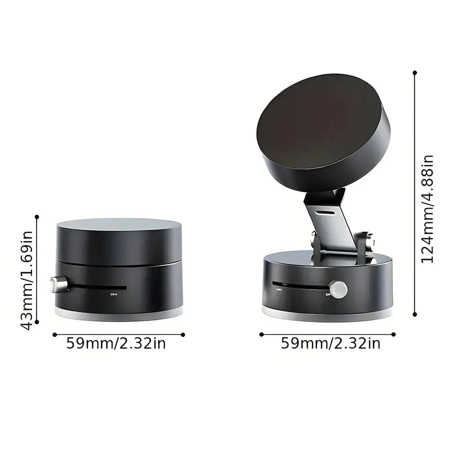 360° Rotatable Magnetic Phone Holder – Foldable Vacuum Mount with Strong Magnet – Universal Car Holder for iPhone 12–16 Pro Max