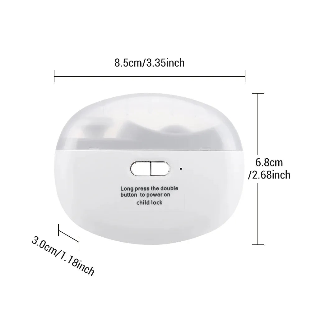 2 in 1 Electric Nail Clipper with Light and Safe Trimming