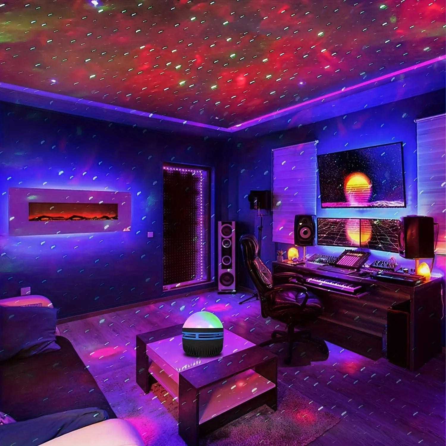 Aurora Borealis LED Projector with Remote and Galaxy Effects