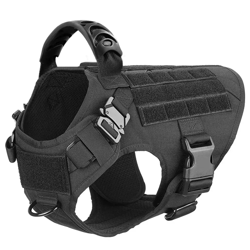 Large dog harness and leash set, training vest with adjustable collar for German Shepherd and Malinois