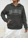 Dark gray Los Angeles hoodie for women