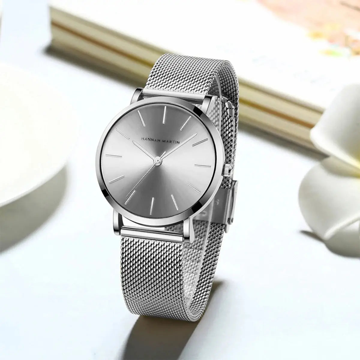 Women’s Minimalist Quartz Watch – 36mm Rose Gold Waterproof Design with Nordic Fashion Style