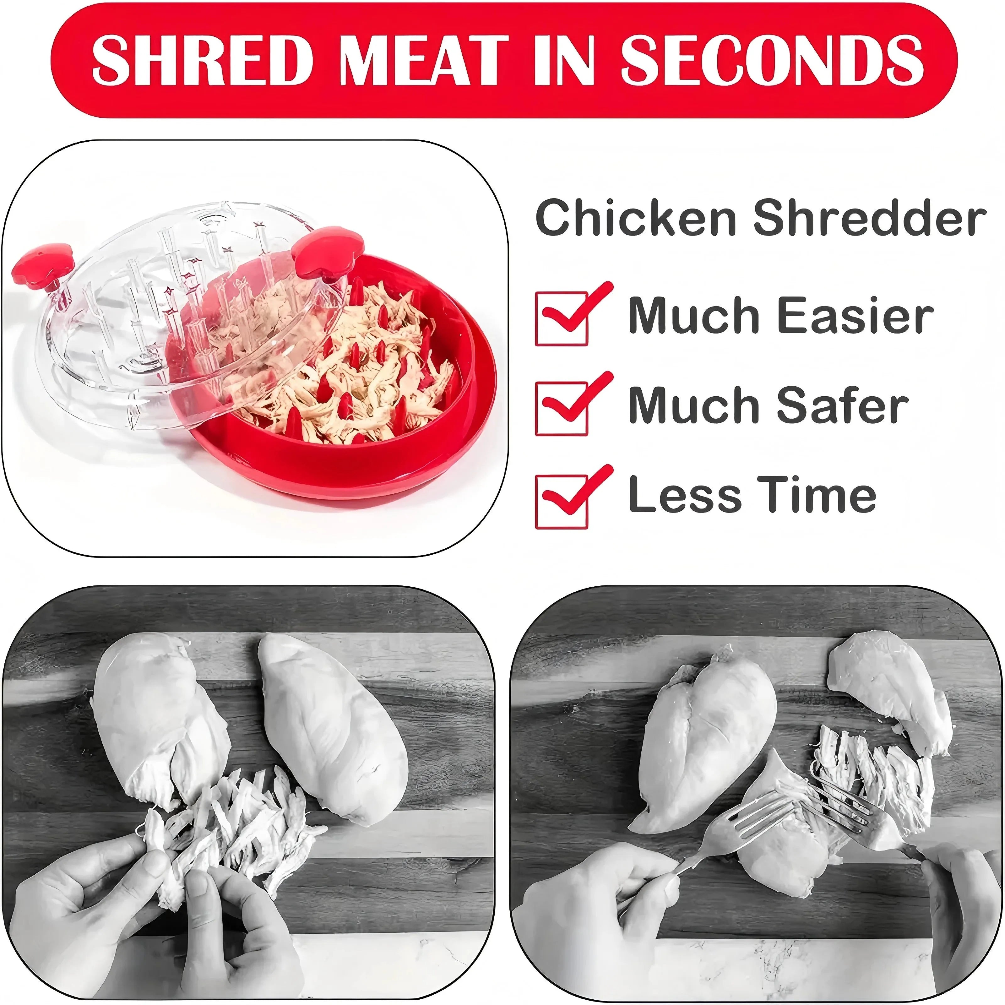 Chicken Shredder Tool With Twist Design And Anti Slip Base