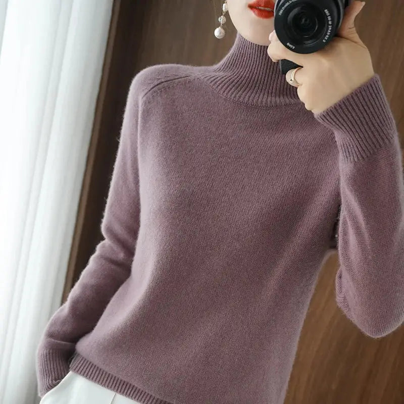 Basic merino wool sweater for autumn and winter - PMMNAPOLES