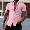 Elastic short sleeve lapel shirt