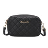 Black quilted small tassel crossbody bag