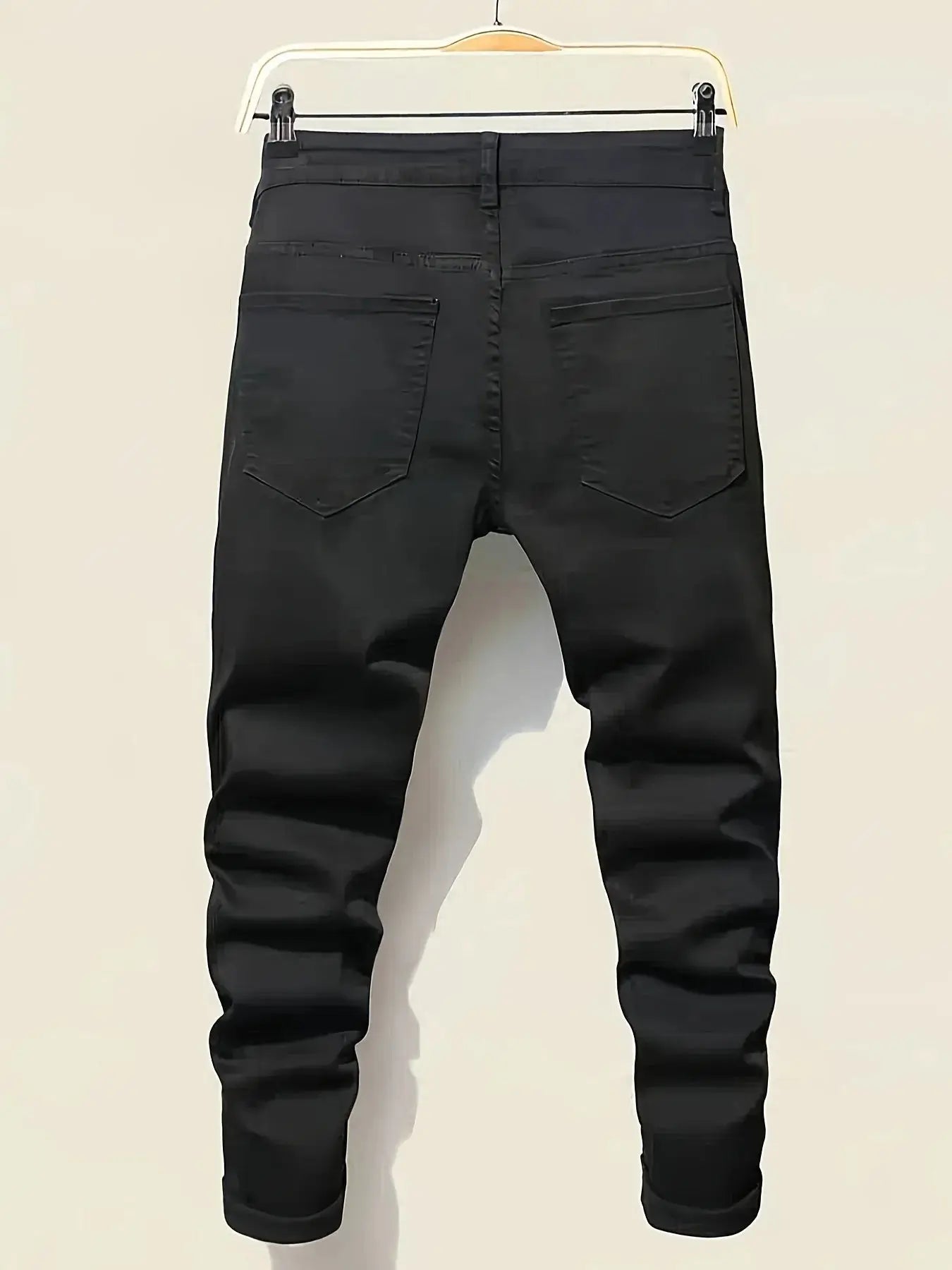 Men’s Splash-Ink Patchwork Jeans – Artistic Streetwear Denim with Unique Paint Effect & Panel Stitching