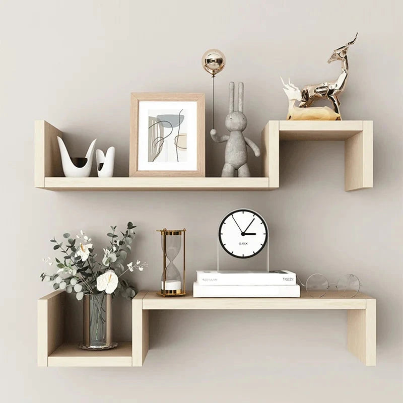 Floating Shelves Wall Mounted Set with Reinforced Wood