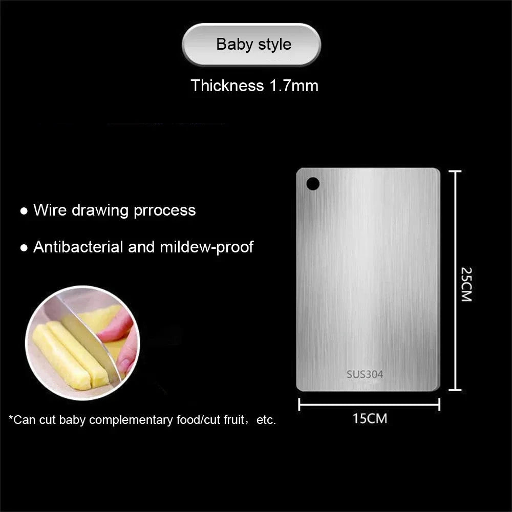 316 Stainless Steel Thick Cutting Board for Kitchen Use
