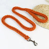 Orange braided dog leash