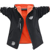 Black and orange double-sided waterproof jacket