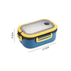 Blue 1200ml bento lunch box with spoon and fork