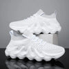 Pair of white breathable mesh sneakers for men