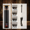 Black electric shaver with textured design and accessories