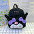 Kuromi plush backpack with purple bows