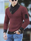 Men's casual vintage style wool turtleneck sweater