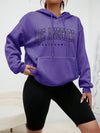 Purple Los Angeles hoodie for women